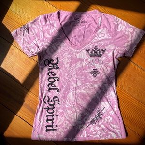 Rebel Spirit Embroidered V-neck